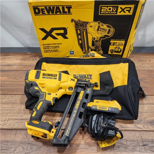 AS-IS DeWalt DCN660D1 20V 16 Gauge Cordless Angled Finish Nailer Kit W/ 2Ah Battery