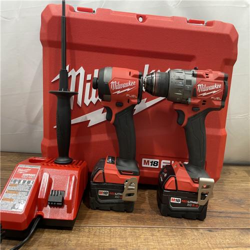 AS-IS Milwaukee M18 FUEL 18V Lithium-Ion Brushless Cordless Hammer Drill and Impact Driver Combo Kit (2-Tool)