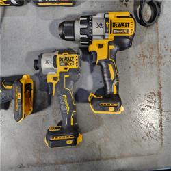 HOUSTON LOCATION - AS-IS DEWALT 20-Volt Lithium-Ion Cordless 3-Tool Combo Kit with FLEXVOLT 9 Ah and 20V 6 Ah Batteries and Charger