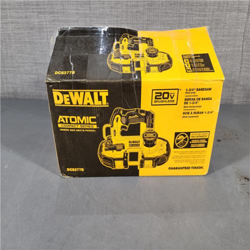 HOUSTON LOCATION - AS-IS Dewalt DCS377B 20V MAX ATOMIC Brushless Cordless 1-3/4  Compact Bandsaw (TOOL ONLY)