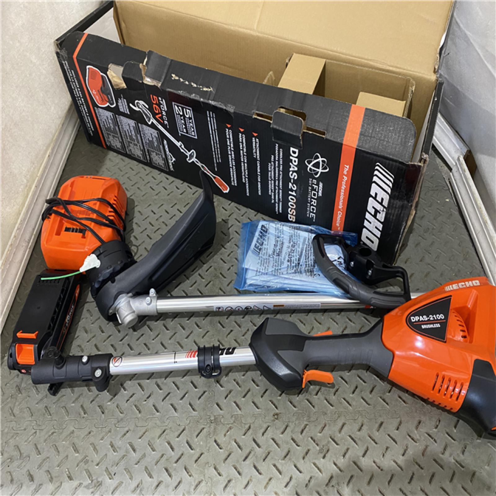 Houston location AS-IS Echo DPAS-2100SBC1 EFORCE 56V Brushless Cordless Pro Attachment Trimmer Kit