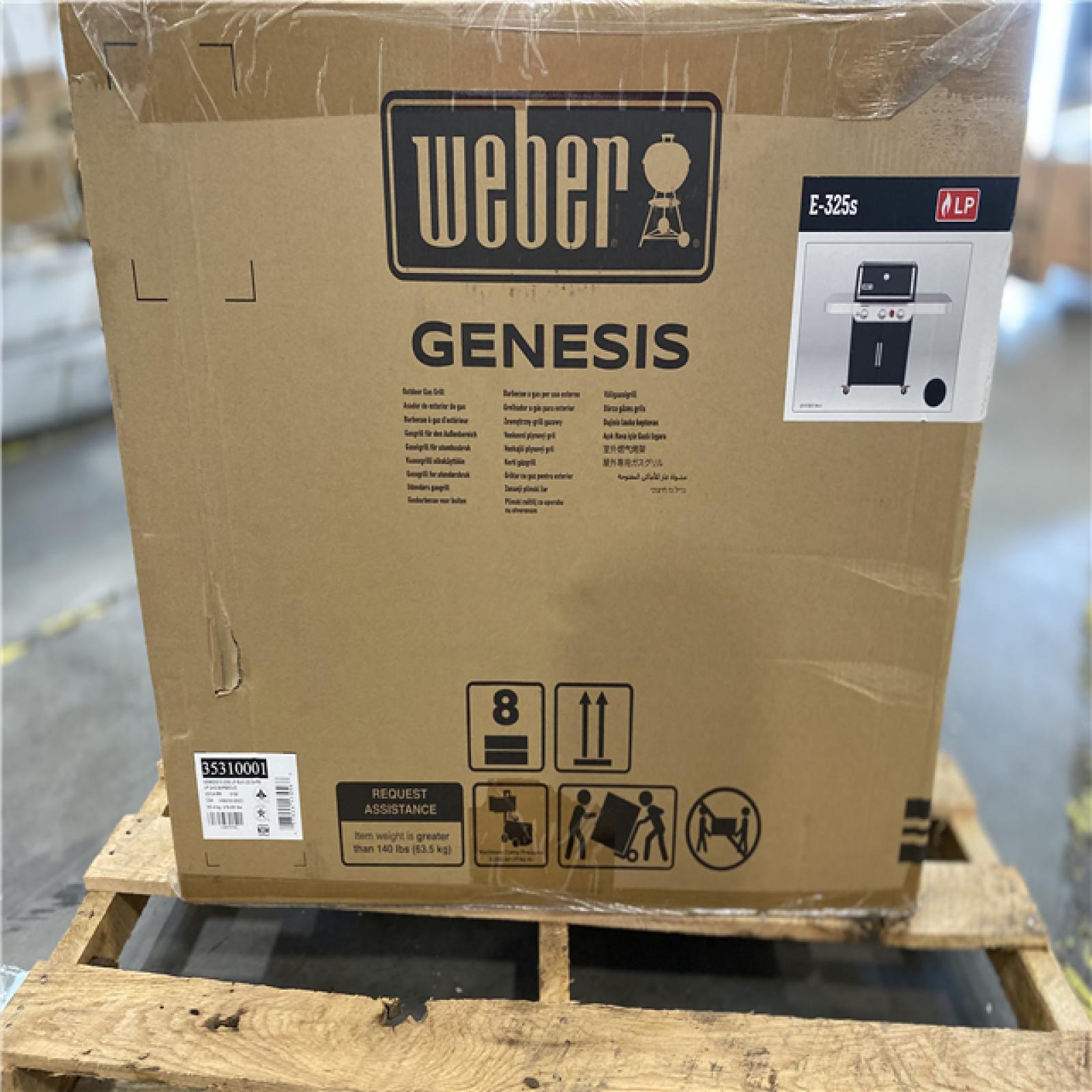 DALLAS LOCATION - Weber Genesis E-325s 3-Burner Liquid Propane Gas Grill in Black with Built-In Thermometer