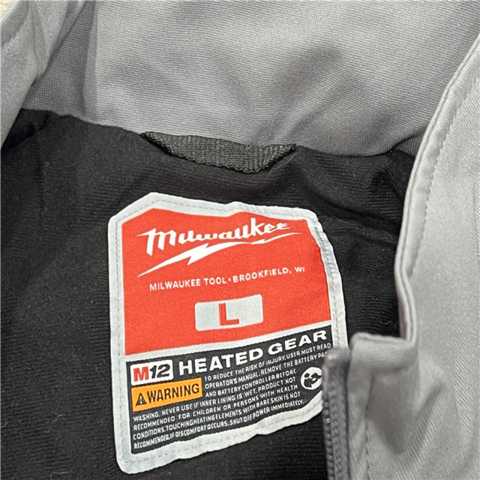 AS-IS Milwaukee Men's Large M12 12V Lithium-Ion Cordless TOUGHSHELL Gray Heated Vest (Vest Only)