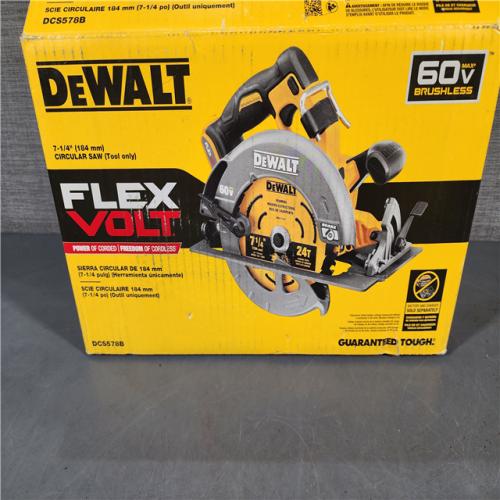 HOUSTON LOCATION - AS-IS DeWALT Flexvolt Max 7-1/4  60V Brushless Circular Saw DCS578B (Bare Tool)