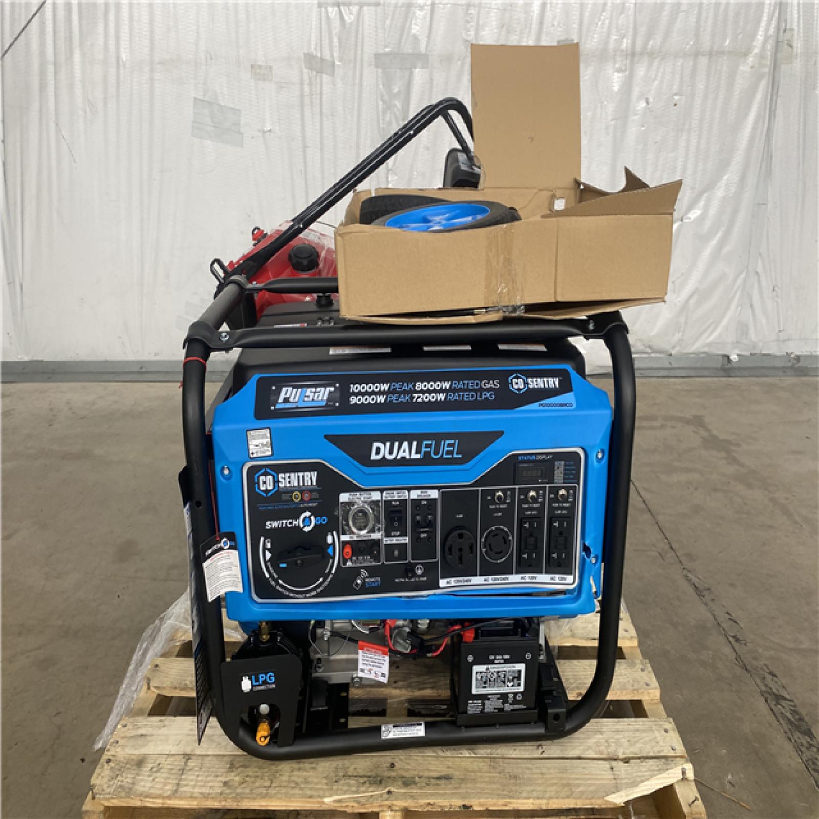 Houston Location - AS-IS Pulsar 10,000 Watt Dual Fuel Generator Pallet