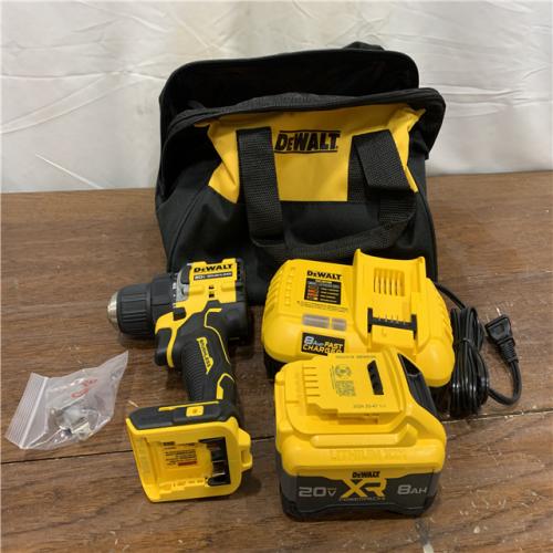 AS-ISDEWALT 20V XR Lithium-Ion Cordless Hammer Drill Kit with 8.0 Ah Battery, Charger and Kit Bag