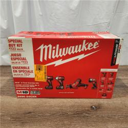 AS-IS Milwaukee M18 18V Lithium-Ion Brushed Cordless (4-Tool) Combo Kit