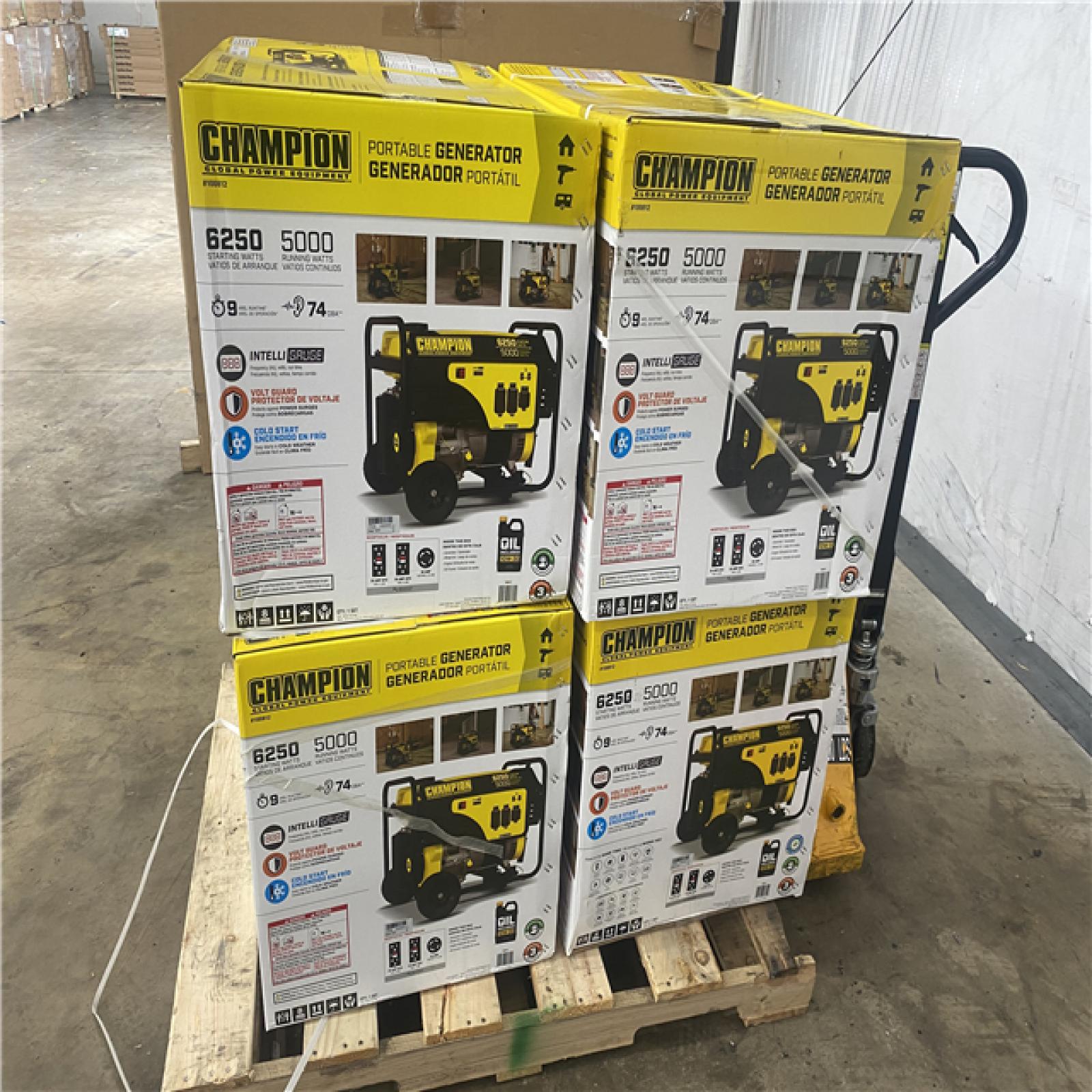 Houston Location - AS-IS Champion Generator  Watts 6250 Running Watt