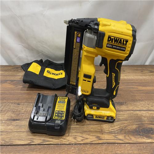 AS IS ATOMIC 20V MAX Lithium Ion Cordless 23 Gauge Pin Nailer Kit with 2.0Ah Battery and Charger