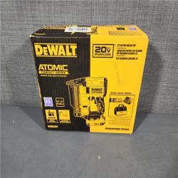 HOUSTON LOCATION - AS-IS DEWALT ATOMIC 20V MAX Lithium Ion Cordless 23 Gauge Pin Nailer Kit with 2.0Ah Battery and Charger