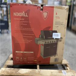 DALLAS LOCATION - Nexgrill Deluxe 6-Burner Propane Gas Grill in Mocha with Ceramic Searing Side Burner