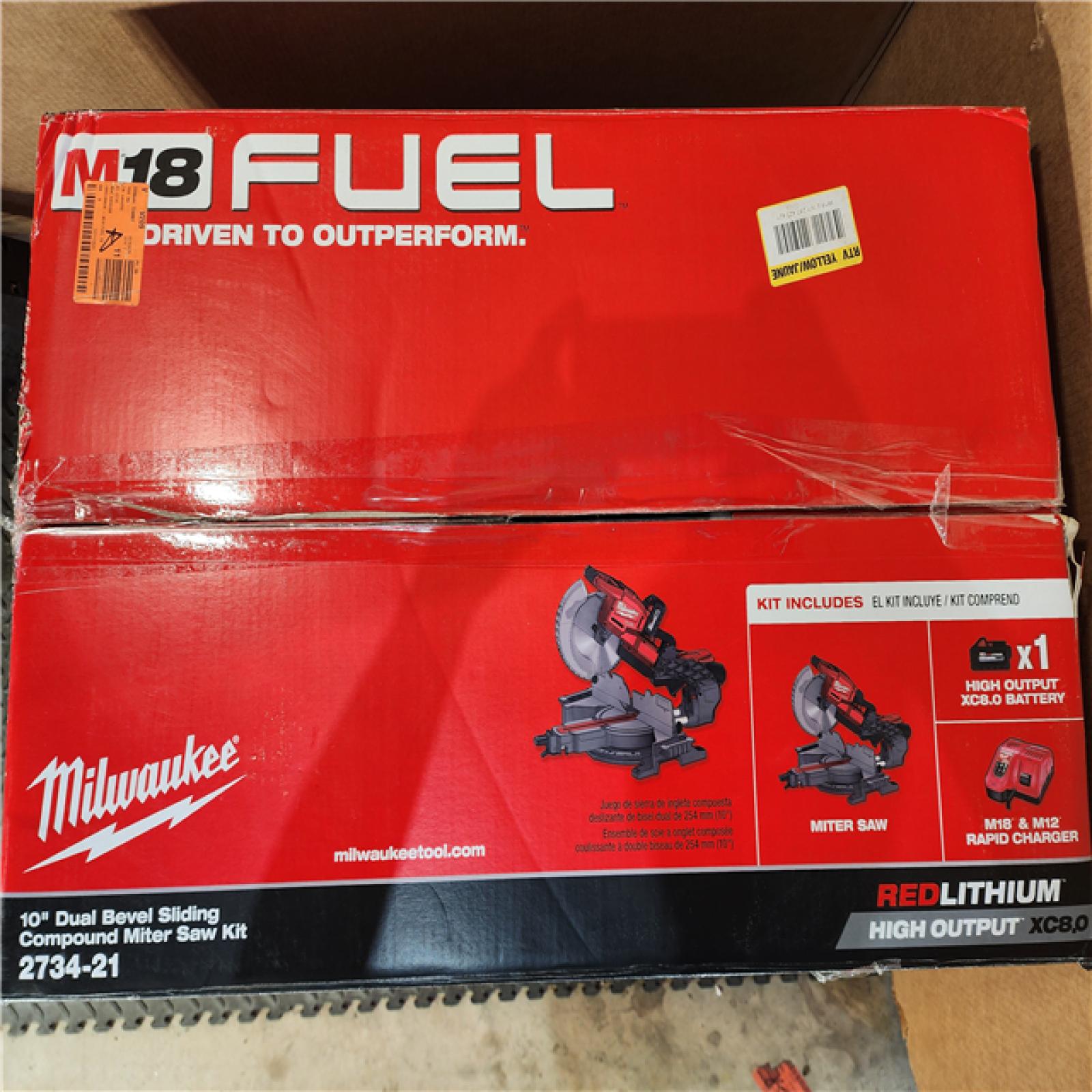 HOUSTON LOCATION - AS-IS (APPEARS LIKE NEW) M18 FUEL 18V 10 in. Lithium-Ion Brushless Cordless Dual Bevel Sliding Compound Miter Saw Kit with One 8.0 Ah Battery