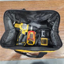 AS-IS 20V MAX Lithium Ion Cordless Brushless 1/2 in. Hammer Drill/Driver W/FLEXVOLT ADVANTAGE & FLEXVOLT 6Ah & 9Ah Batteries