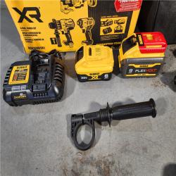 HOUSTON LOCATION - AS-IS (APPEARS LIKE NEW) DEWALT 20-Volt Lithium-Ion Cordless 3-Tool Combo Kit with FLEXVOLT 9 Ah and 20V 6 Ah Batteries and Charger