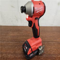 AS-IS Milwaukee M18 Compact Brushless Cordless 1/4 in. Hex Impact Driver Kit