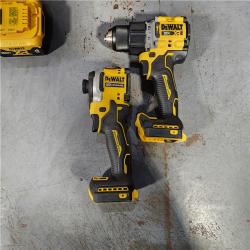 HOUSTON LOCATION - AS-IS DEWALT 20V MAX XR Hammer Drill and ATOMIC Impact Driver 2 Tool Cordless Combo Kit with (2) 4.0Ah Batteries, Charger, and Bag