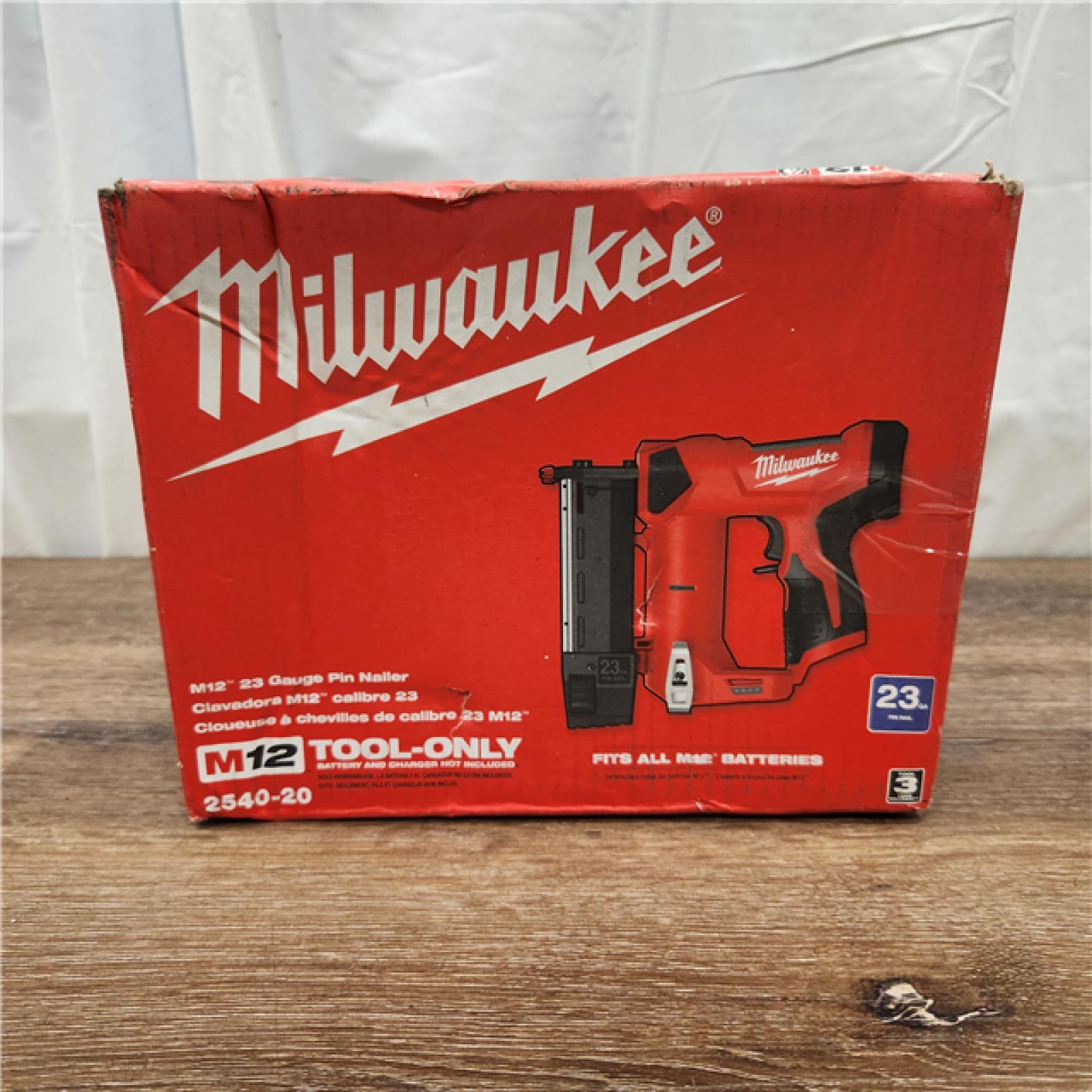 AS-IS M12 12-Volt 23-Gauge Lithium-Ion Cordless Pin Nailer (Tool-Only)