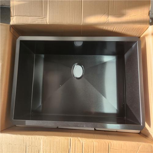 Phoenix Location NEW Kingsman Hardware Undermount Black 36 in. x 19 in. x 10 in. Deep 16-Gauge Single Bowl Zero Radius Kitchen Sink Combo