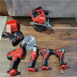 CALIFORNIA NEW MILWAUKEE M18 5-TOOL COMBO KIT (2 BATTERIES, 1 CHARGER, AND BAG INCLUDED)