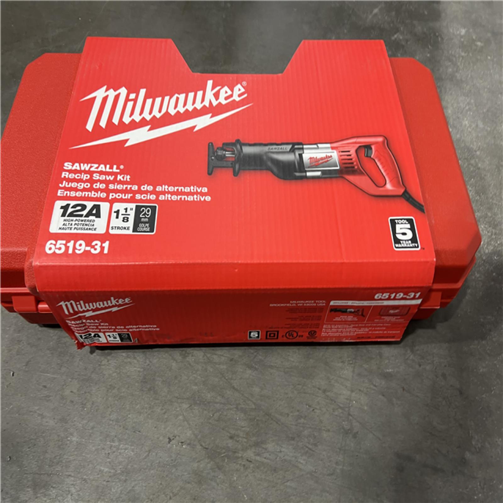 NEW! - Milwaukee 12 Amp SAWZALL Reciprocating Saw with Case