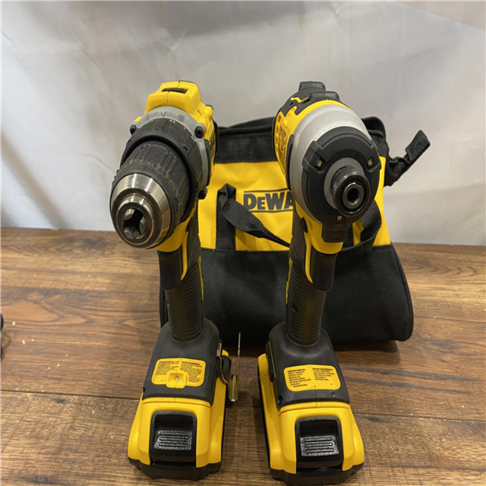 AS IS Dewalt DCK225D2 20V MAX ATOMIC Brushless Compact Lithium-Ion 1/2 in. Cordless Drill Driver and 1/4 in. Impact Driver Combo Kit with 2 Batteries 2 Ah