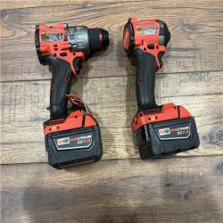 AS-IS Milwaukee M18 FUEL 18V Lithium-Ion Brushless Cordless Hammer Drill and Impact Driver Combo Kit (2-Tool) with 2 Batteries