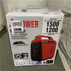 Houston location AS-IS A-IPOWER 1500-Watt Recoil Start Gasoline Powered Ultra-Light Inverter Generator with 60cc OHV Engine and CO Sensor Shutdown