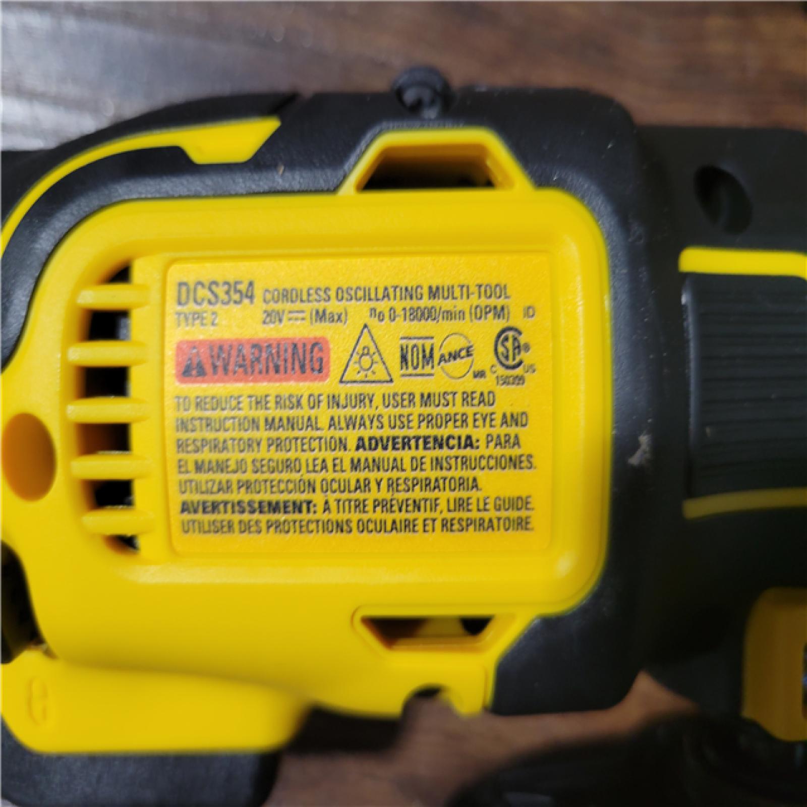 California As-Is Dewalt Brushless 4-Tool Combo Kit (Batteries andTool Bag Included) (MISSING CHARGER)