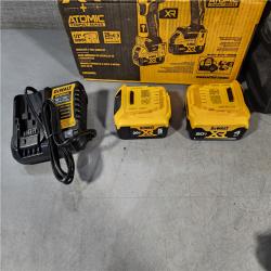 HOUSTON LOCATION - AS-IS DEWALT 20V MAX XR Hammer Drill and ATOMIC Impact Driver 2 Tool Cordless Combo Kit with (2) Batteries, Charger, and Bag