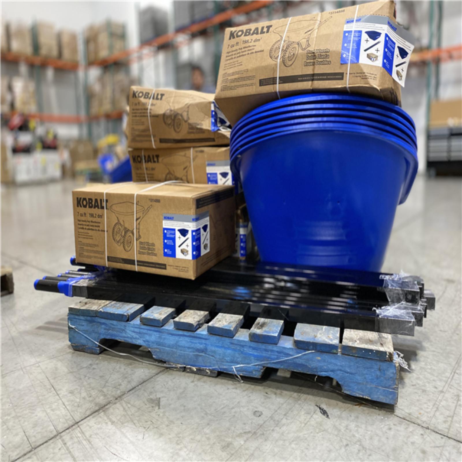 DALLAS LOCATION - Kobalt 7-cu ft 2 Wheel High-density Poly Push Wheelbarrow PALLET -(6 UNITS)