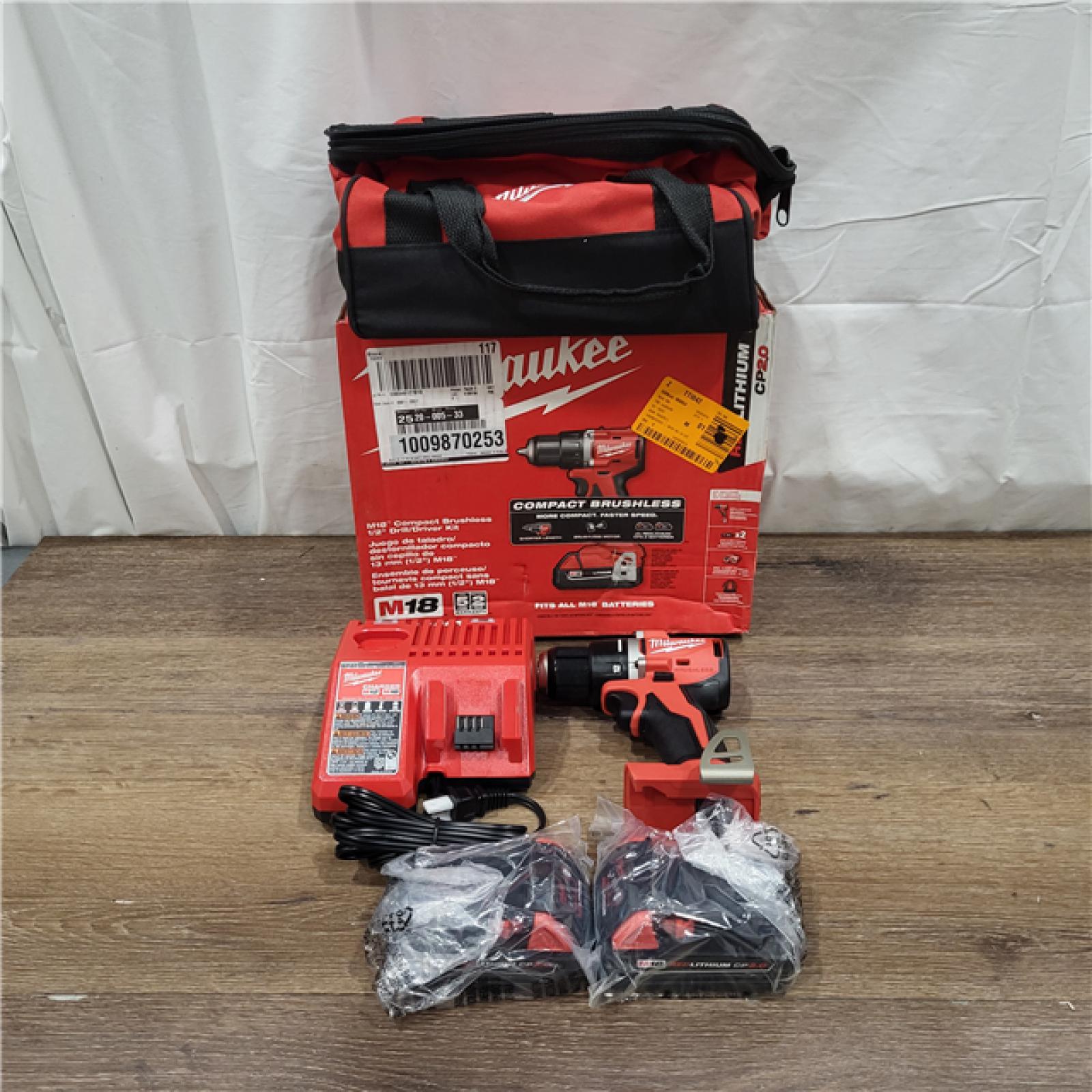 AS-IS Milwaukee M18 3601-22CT Drill/Driver Kit  Battery Included  18 V  1/2 in Chuck