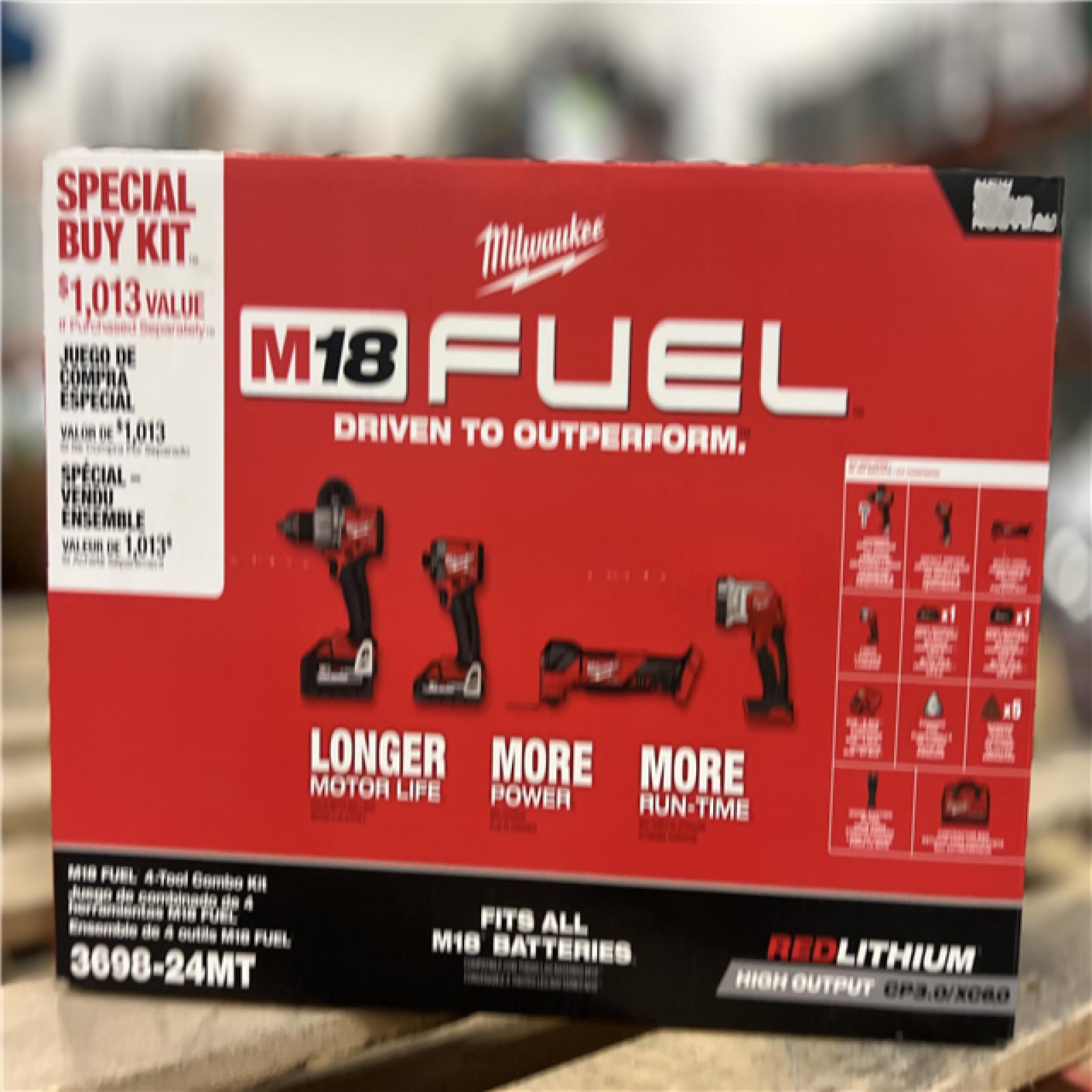 NEW! - MILWAUKEE M18 FUEL 4 TOOL COMBO KIT