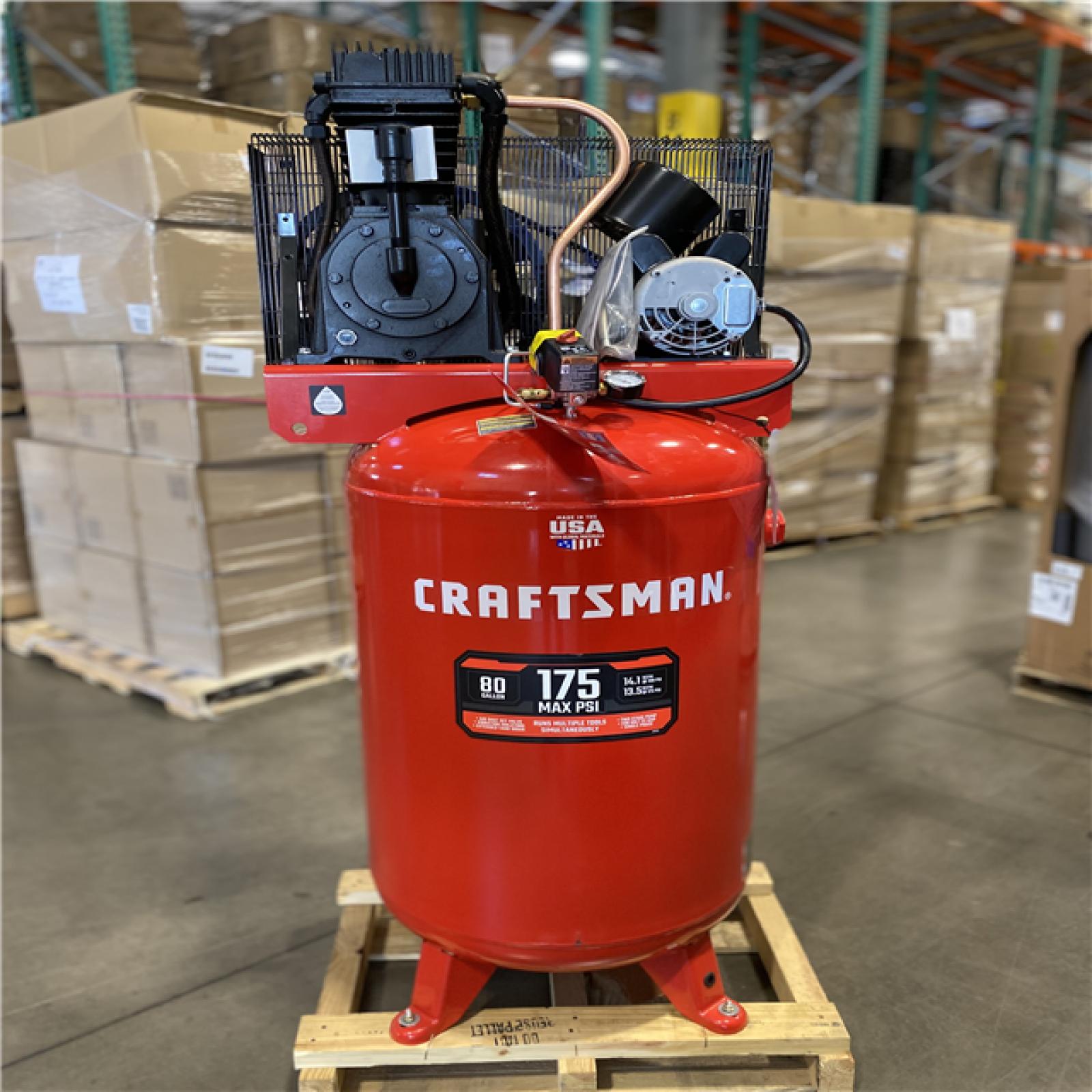 DALLAS LOCATION - CRAFTSMAN 80-Gallon Stationary Electric 175 PSI Vertical Air Compressor