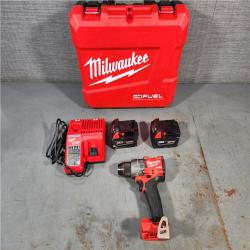 HOUSTON LOCATION - AS-IS Milwaukee 2903-22 18V M18 FUEL Lithium-Ion Brushless Cordless 1/2 Drill/Driver Kit 5.0 Ah