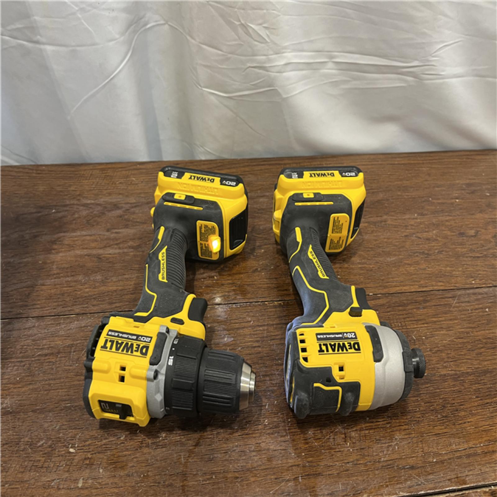 AS-ISDewalt DCK225D2 20V MAX ATOMIC Brushless Compact Lithium-Ion 1/2 in. Cordless Drill Driver and 1/4 in. Impact Driver Combo Kit with 2 Batteries 2 Ah