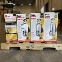 DALLAS LOCATION -Flotec 3/4 HP Stainless Steel Submersible Sump Pump  PALLET (16 UNITS )