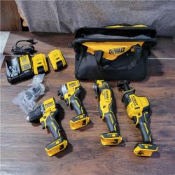 California New DEWALT 4-Tool Combo Kit (2 Batteries, 1 Charger, and Bag Included)