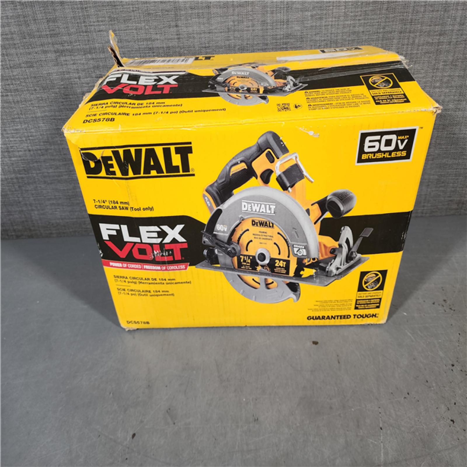 HOUSTON LOCATION - AS-IS DeWALT Flexvolt Max 7-1/4  60V Brushless Circular Saw DCS578B