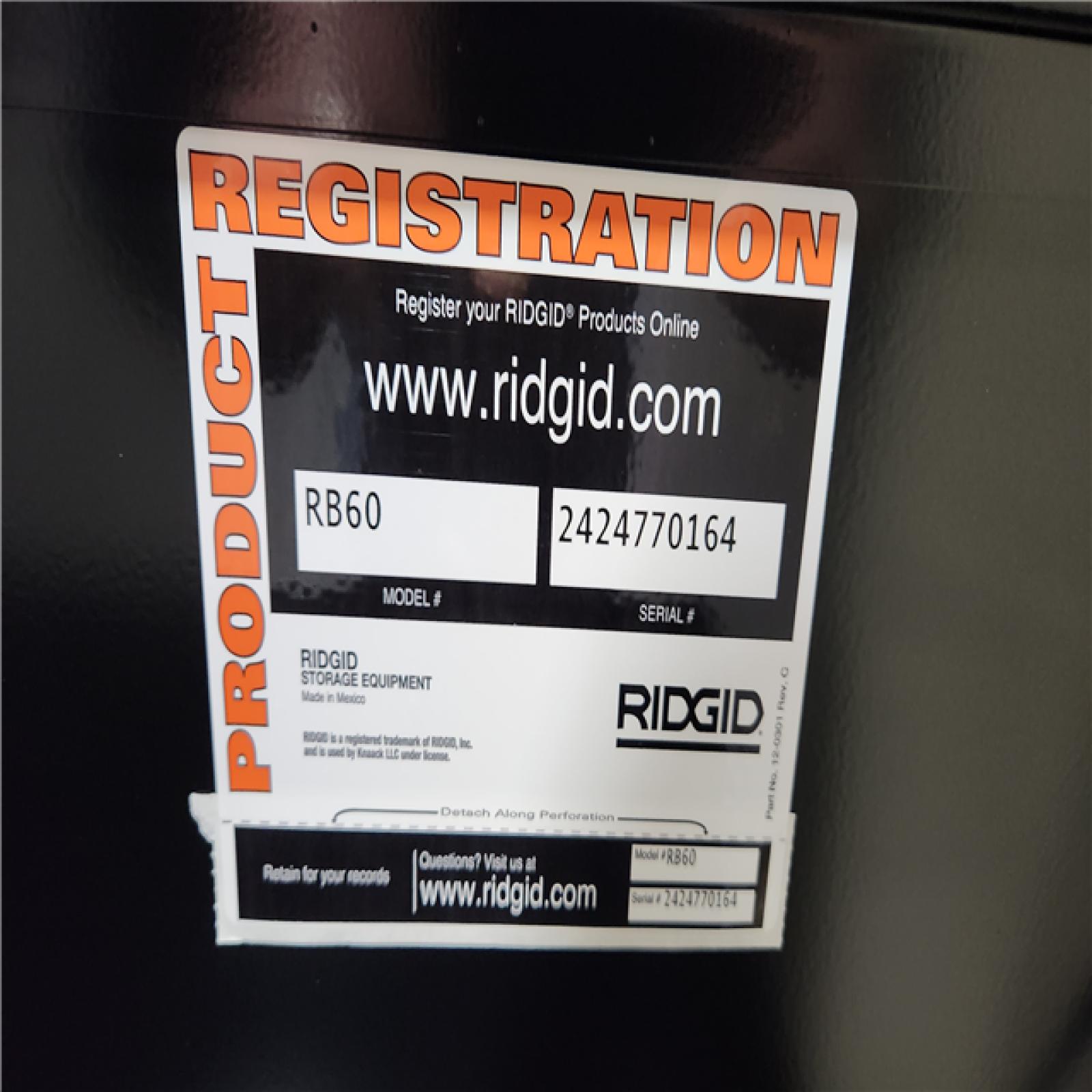 California AS-IS Ridgid Jobsite Storage Chest