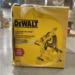 DALLAS LOCATION - DEWALT 15 Amp Corded 12 in. Double Bevel Sliding Compound Miter Saw, Blade Wrench and Material Clamp