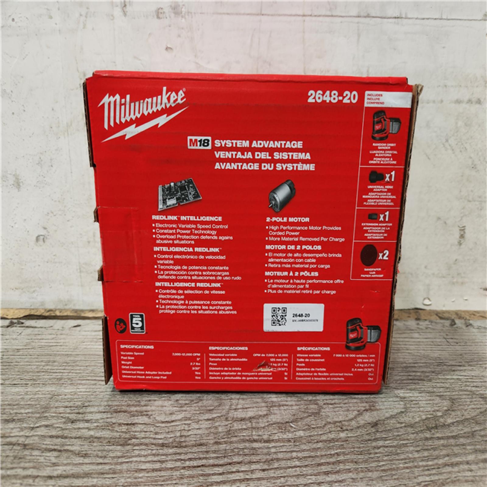 Phoenix Location NEW Milwaukee M18 18V Lithium-Ion Cordless 5 in. Random Orbit Sander (Tool-Only)