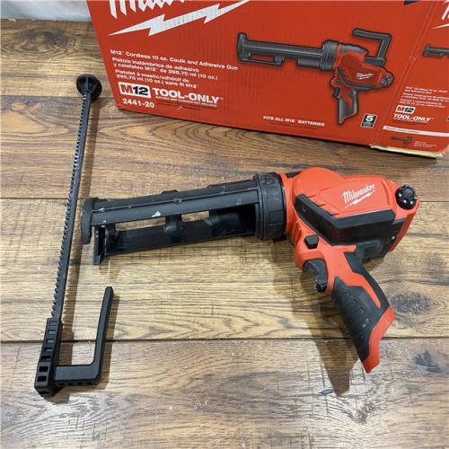 AS IS Milwaukee 2441-20 M12 12V Cordless 10oz Caulk and  (Tool Only)