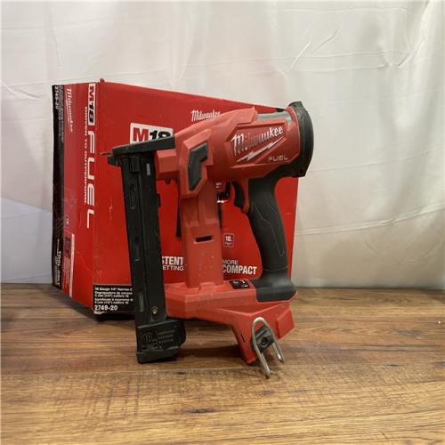 AS-IS Milwaukee M18 FUEL 18-Volt Lithium-Ion Brushless Cordless 18-Gauge 1/4 in. Narrow Crown Stapler (Tool-Only)