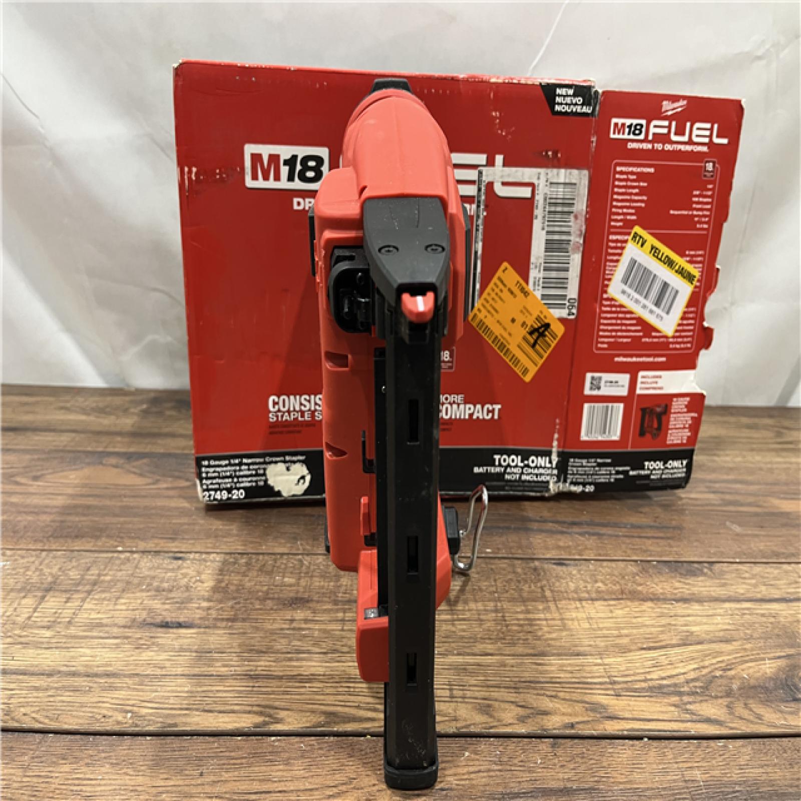 AS IS M18 FUEL 18-Volt Lithium-Ion Brushless Cordless 18-Gauge 1/4 in. Narrow Crown Stapler (Tool-Only)