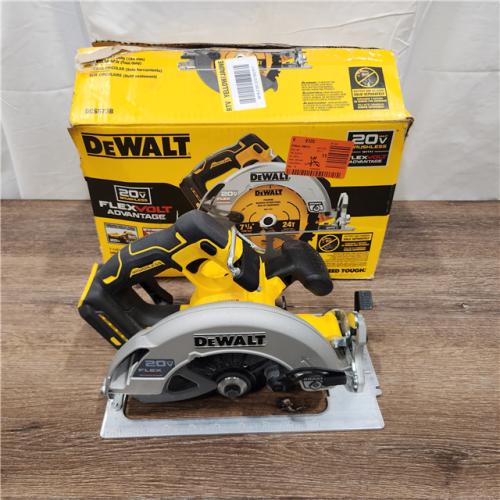 AS-IS DEWALT 20V MAX Cordless Brushless 7-1/4 in. Sidewinder Style Circular Saw with FLEXVOLT ADVANTAGE (Tool Only)