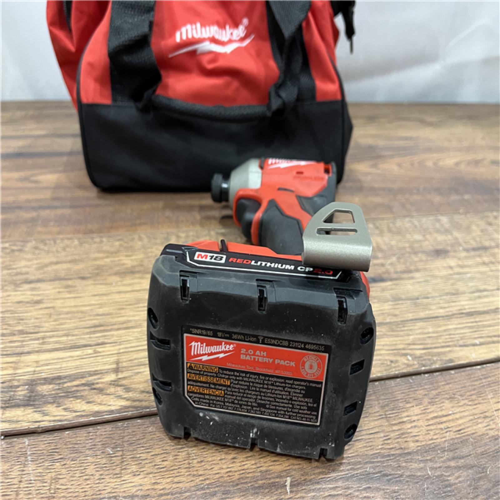 AS-IS Milwaukee M18 Compact Brushless 1/4  Hex Impact Driver Kit