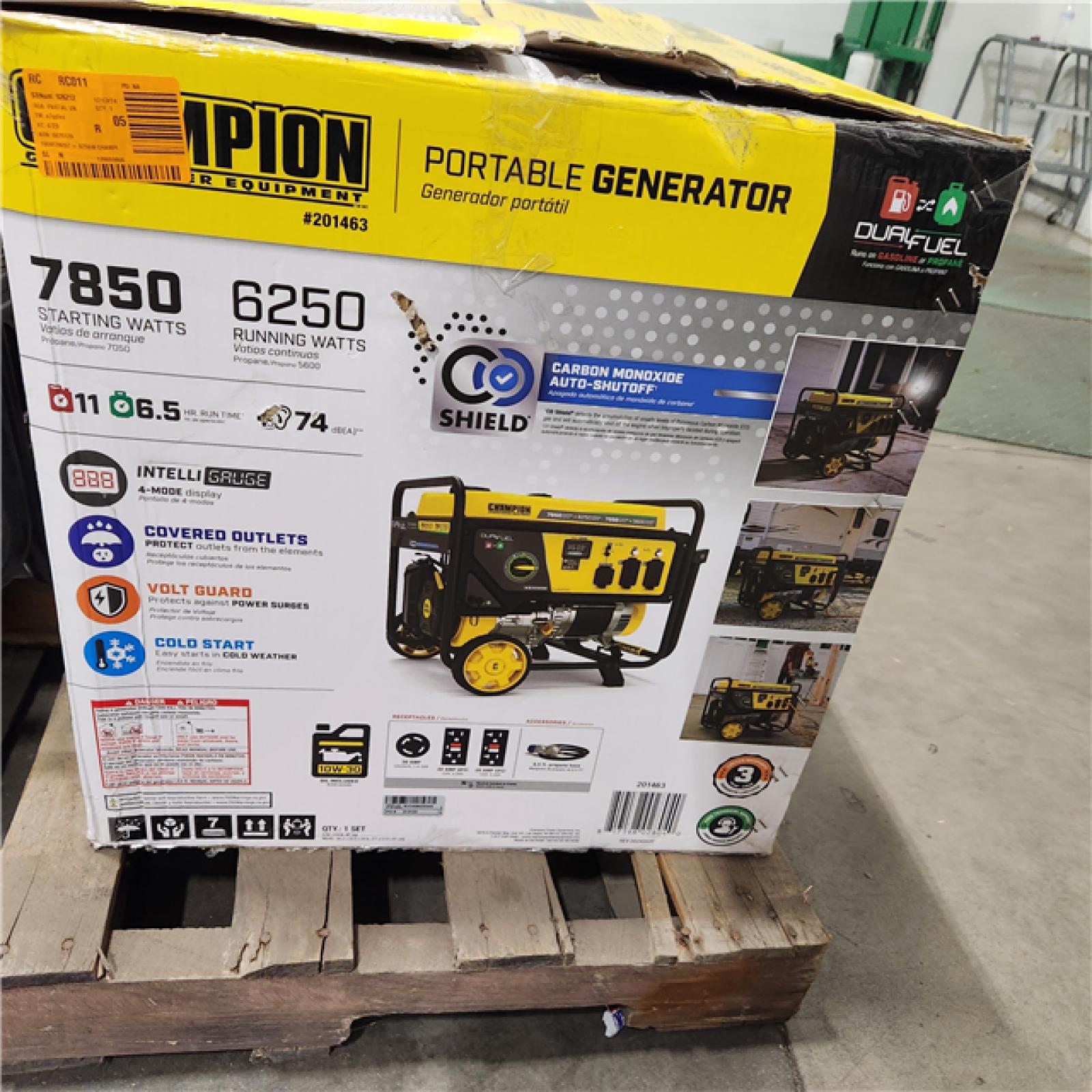 Dallas Location - As-Is Champion 6250-Watt Dual Fuel Portable Generator