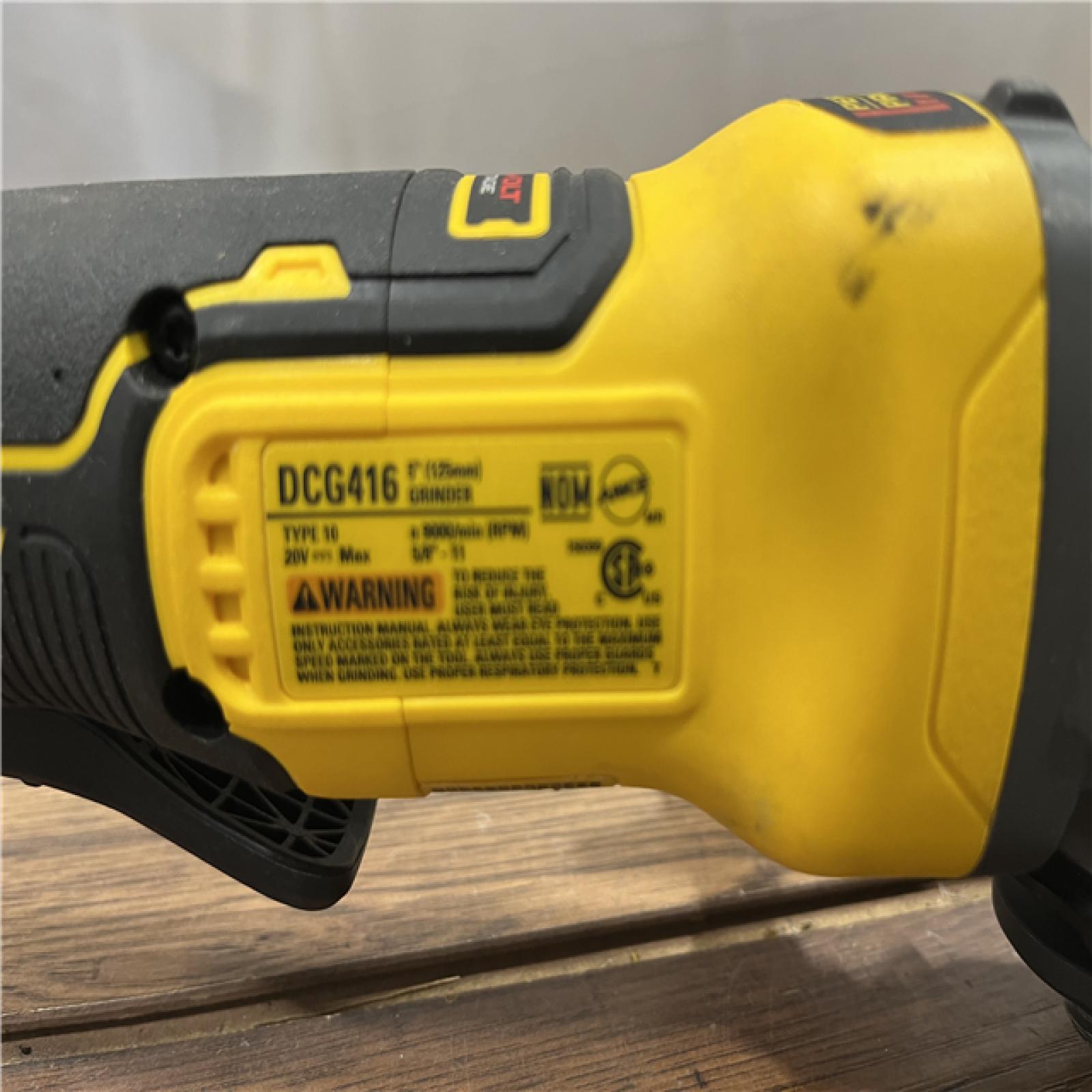 AS-IS DEWALT 20V MAX Cordless Brushless 4.5 - 5 in. Paddle Switch Angle Grinder with FLEXVOLT ADVANTAGE (Tool Only)