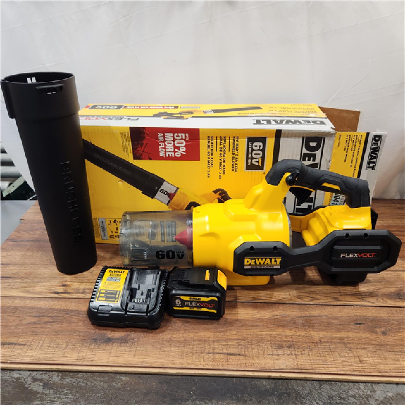 AS-IS DeWalt 60V MAX Brushless Cordless Handheld Axial Leaf Blower Kit