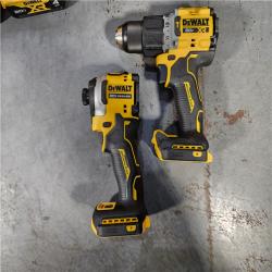 HOUSTON LOCATION - AS-IS DEWALT 20V MAX XR Hammer Drill and ATOMIC Impact Driver 2 Tool Cordless Combo Kit with (2) 4.0Ah Batteries, Charger, and Bag